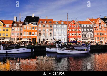 Nyhavn a Copenhagen Demark Foto Stock