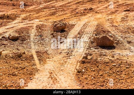 Pista stanca a terra. Vista prospettica. Foto Stock