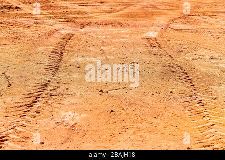 Pista stanca a terra. Vista prospettica. Foto Stock