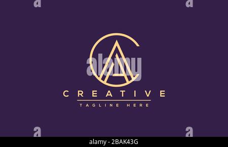 Vettore modello di disegno del logo a&C, AC Modern Letters. Illustrazione Vettoriale