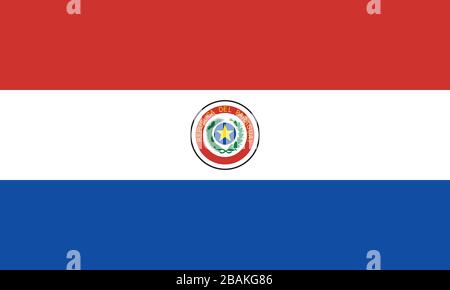 Bandiera del Paraguay - paraguaiana flag standard ratio - vero RGB modalità colore Foto Stock