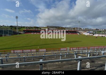 Stadio Celtic Park GAA, Derry, Irlanda del Nord. ©George Sweeney / Alamy Stock Photo Foto Stock