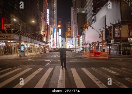 New York Lockdown durante la pandemia Foto Stock
