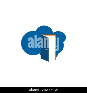 Collezione di design cloud in un design astratto e unico. Nuvola di colore blu per la progettazione di elementi. Illustrazione vettoriale EPS.8 EPS.10 Illustrazione Vettoriale