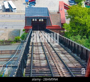 Dusquesne Incline, Pittsburgh, Pennsylvania Foto Stock