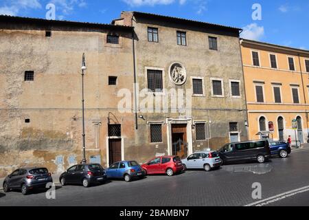 Monastero delle Oblate di Santa Francesca Romana su Via Luigi Petroselli nella città di Roma Foto Stock