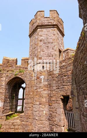 Caernarfon Castle, Caernarfon, Galles Foto Stock