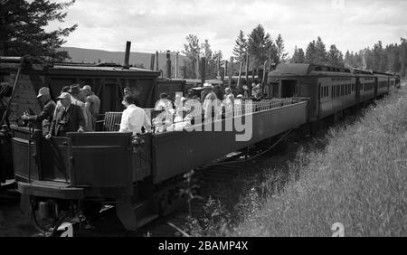 PGE Pacific Great Eastern Railway Auto di osservazione passeggeri all'aperto 17 Foto Stock