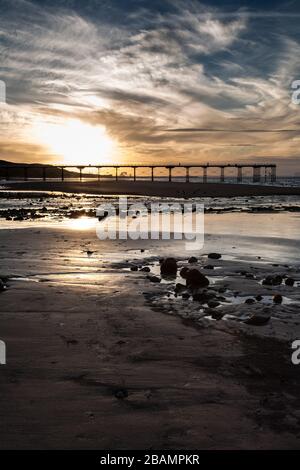 Saltburn sul mare. Cleveland, Inghilterra Foto Stock