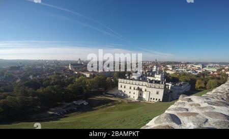 Lo skyline di Vilnius in Lituania Foto Stock