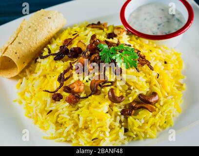 Biryani vegetali in handi Biryani. Foto Stock