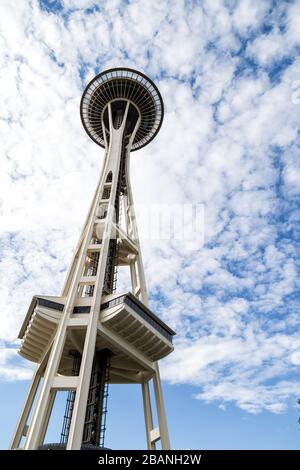 Lo Space Needle a Seattle Washington Foto Stock