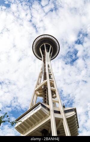 Lo Space Needle a Seattle Washington Foto Stock