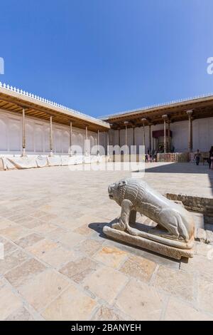 Corte di accoglienza e di incoronazione, nella fortezza di Ark, Bukhara, Buchara, Uzbekistan, Asia centrale, Asia Foto Stock