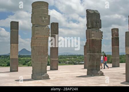 Atlantes de Tula, Tula, Stato del Messico, Messico Tula de Allende Hidalgo Foto Stock