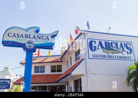 Miami Florida, Casablanca Seafood Bar & Grill, Garcia's Seafood Grille & Market, ristoranti, ristoranti, ristoranti, ristoranti, ristoranti, caffè, gare, busi Foto Stock