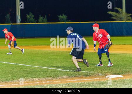 Miami Beach Florida, Flamingo Park, WWAST, Wurrior Amputee Wurrior Softball Team, disabili disabili disabili speciali esigenze, veterani, soldati, riabilitato Foto Stock