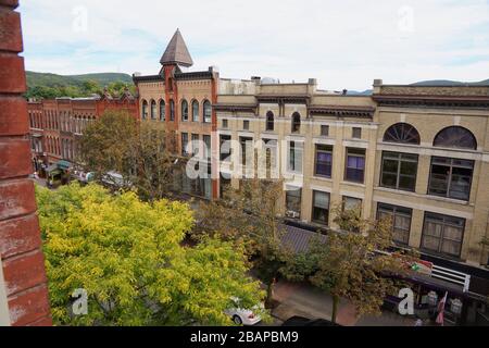 Oneonta USA - 15 Settembre 2013 - strada principale Oneonta NY Foto Stock