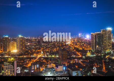 Skyline di Makati a Manila nelle Filippine Foto Stock