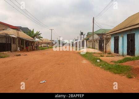 Il virus Conora, noto anche come COVID19, causa la quarantena in paesi africani come la Nigeria Foto Stock