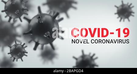 Sfondo del concetto di coronavirus. 2019-nCoV, Virus Covid 19-NCP. Illustrazione vettoriale Illustrazione Vettoriale