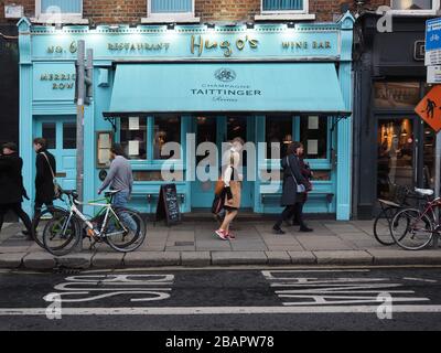 Ristorante e wine bar Hugo, 6 Merrion Row, Dublin 2, Repubblica d'Irlanda, Europa Foto Stock