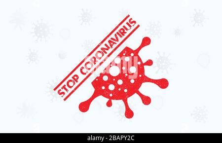 Coronavirus (COVID-19) Social Awareness Design. 2019-nCov / Novel Corona Virus Stay Home & Stay Safe Awareness Typography Vector Template Illustrazione Vettoriale