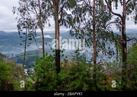 Affacciato su una valle del Simien Mountains National Park, Amhara Region, Etiopia Foto Stock