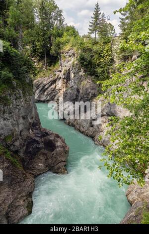 Lech Gorge, Füssen, Baviera, Germania Foto Stock