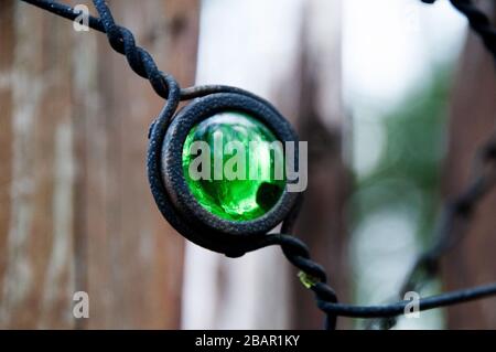 Green Amulet Eye Jewel/Gem Abstract Art Foto Stock