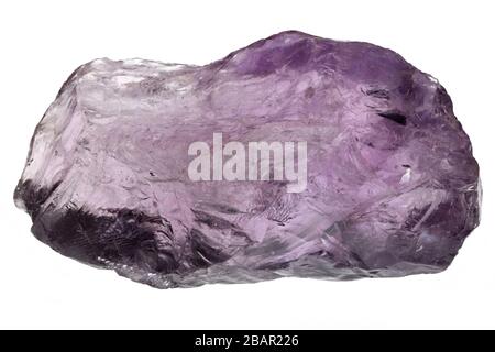 amethyst dall'India isolato su sfondo bianco Foto Stock