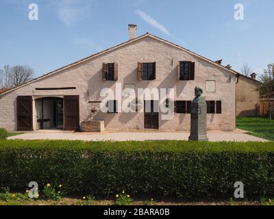 La casa dove nacque Giuseppe Verdi, Roncole Verdi, Emilia Romagna, Italia, Europa Foto Stock