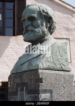 La casa dove nacque Giuseppe Verdi, Roncole Verdi, Emilia Romagna, Italia, Europa Foto Stock