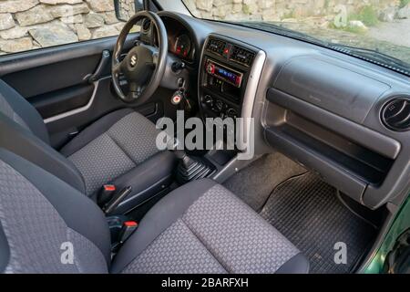 Per interni auto, parte dei sedili posteriori, chiudi Foto stock - Alamy