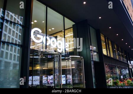 Esterno della sede centrale di Google a Kings Cross Foto Stock