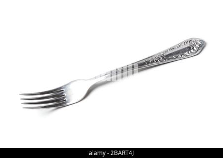 Biforcazione da pranzo isolata su sfondo bianco Foto Stock