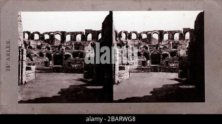 Les Arènes, Arles, di Édouard Baldus -ca 1860 Foto Stock