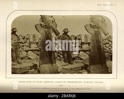 Secondo compagno di Yacht che osserva i termometri a radiazione sul Monte Gujara, di Charles Piazzi Smyth, 1856 Foto Stock