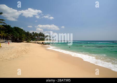 Sri Lanka, Galle, Unawatuna, Thalpe, Mihiripenna spiaggia Foto Stock