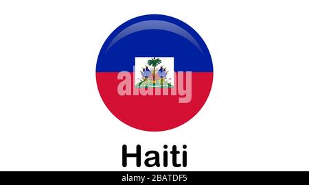 Bandiera della Repubblica di Haiti e precedentemente chiamato Hayti è un paese situato sull'isola di Hispaniola, a est di Cuba nell'arcipelago Delle grandi Antille Illustrazione Vettoriale