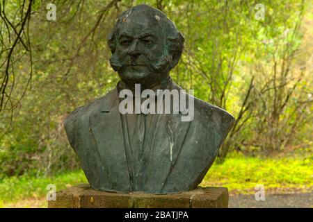 Vallejo busto, Petaluma Adobe state Historic Park, California Foto Stock