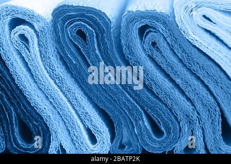 Colore dell'anno 2020 pantone Classic Blue 19-4052 scope astratto sfondo Foto Stock