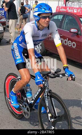 Manuel Beltrán di Discovery Channel durante la gara ciclistica Tour d'Espagne 2005, Lloret del Mar - Lloret del Mar il 04 settembre 2005 a Lloret del Mar, Francia - Foto Laurent Lairys / DPPI Foto Stock