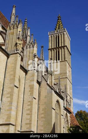 Sankt Jakob-Kirche, Rothenburg ob der Tauber, Bayern, Deutschland Foto Stock