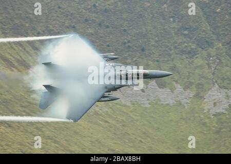 Corso di formazione di basso livello USAF F15 Eagle Foto Stock