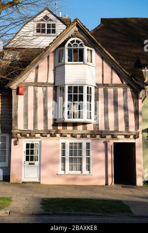 No 12 Causeway, un edificio di grado II incorniciato in legno sul Causeway, Horsham, West Sussex Foto Stock