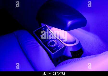 solarium con lampade solari Foto Stock