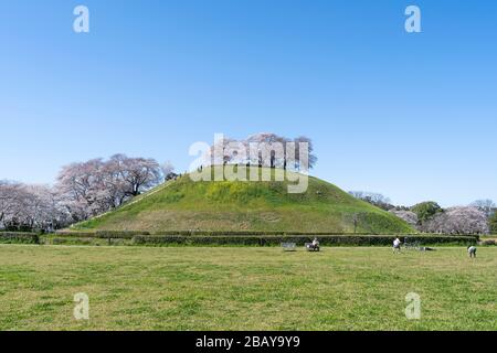 Maruyama kofun, Sakitama antica tomba parco, città di Gyoda, Prefettura di Saitama, Giappone Foto Stock