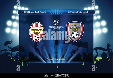 Concetto di illustrazione della competizione calcistica. Illustrazione Vettoriale