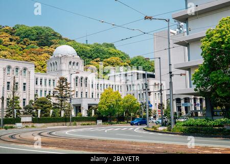 Matsuyama, Giappone - 21 aprile 2019 : edificio del Governo Prefetturale di Ehime Foto Stock